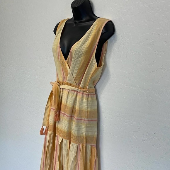 L Space - Anthropologie Clara Maxi Dress In Orange NWT Size Medium - Picture 7 of 14